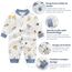 Minizone Babyschlafanzug Jungen Strampler, Baumwolle Einteiler mit Druckknöpfen - Atmungsaktiv Langlebig Weich - Ideal zum Spielen Schlafen 3-6 Monate, Planet