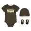 Levi's Kids Classic batwing infant hat bodysuit bootie set 3pc Baby Jungen Pastel Turquoise 0-6 Monate