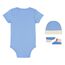 Levi's Kids Classic batwing infant hat bodysuit bootie set 3pc Baby Jungen Pastel Turquoise 0-6 Monate