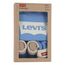 Levi's Kids Classic batwing infant hat bodysuit bootie set 3pc Baby Jungen Pastel Turquoise 0-6 Monate