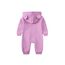 Alunsito Säugling Baby Mädchen Junge Kapuzenpullover Einfarbig Langarm Zipper Hoodie Strampler Bodysuit Unisex Herbst Winter Outfits 59 Lila 0-3 Monate