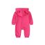 Alunsito Baby Jungen Mädchen Bärenohr Reißverschluss Strampler Neugeborenes Kapuzen Fleece Bodysuit Kleinkind Langarm Jumpsuit 59 Rose Rot 0-3 Monate