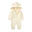 Alunsito Baby Fleece Jumpsuits Kleinkind Langarm Reißverschluss Bärenohr Schneeanzug Neugeborenes Kapuzenstrampler Warmer Mantel Herbst Winter Outfits 66 Gelb 3-6 Monate