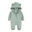 Alunsito Kleinkind Baby Mädchen Junge Reißverschluss Kapuzenoverall Langarm Bär Ohr Strampler Herbst Winter Casual Outfit Grün 73 6-9 Monate