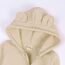 Alunsito Neugeborenes Baby Mädchen Herbst Kleidung Hoodie Reißverschluss Langarm Strampler Bär Ohr Overall Body Outfits Beige 66 3-6 Monate