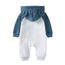 Alunsito Overall mit Reißverschluss und Kapuze für Kleinkinder, Jungen und Mädchen, langärmlig, Bodysuit, Outfit, Herbst/Winter, 66, Grün, Beige, 3–6 Monate