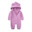 Alunsito Säugling Baby Mädchen Junge Kapuzenpullover Einfarbig Langarm Zipper Hoodie Strampler Bodysuit Unisex Herbst Winter Outfits 59 Lila 0-3 Monate