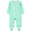 Simple Joys by Carter's Baby Mädchen 3-Pack Sleep and Play Sleepers, Marineblau Punkte/Minzgrün Floral/Weiß Blumen, 3-6 Monate (3er Pack)