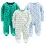 Simple Joys by Carter's Baby Jungen Baumwoll-Strampler mit Fuß, 3er-Pack, Autos/Dinosaurier/Sport-pack, 3-6 Monate