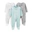 Simple Joys by Carter's Unisex Baby 3-Pack Neutral Sleep and Play Kleinkindschläfer, Grau Löwe/Grün Streifen/Weiß Sterne, 3-6 Monate (3er Pack)