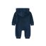 Alunsito Neugeborene Baby Jungen Mädchen Bären Ohr Reißverschluss Strampler Neugeborene Kapuze Dicke Bodysuit Säugling Langarmanzug 66 dunkelblau 3-6 Monate