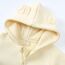 Alunsito Neugeborenes Baby Jungen Mädchen Cartoon Bär Ohr Hoodie Strampler Langarm Zipper Fleece Overall Herbst Winter Warm Outfits 90 Gelb 1-2 Jahre