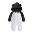 Alunsito Neugeborene Baby Jungen Mädchen Langarm Bärenohren Hoodie Bodysuit Outfit Kapuzen Strampler Jumpsuit Outfits 80 Schwarz Grau 9-12 Monate
