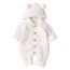Odizli Neugeborene Baby Mädchen Jungen Kleidung Langarm Gestrickt Kapuze Strampler Body Overall Jacke Frühchenkleidung Erstausstattung Babysachen Set Herbst Winter Babykleidung Weiß 6-12 Months