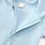 Alunsito Kleinkind Baby Mädchen Junge Kleidung Langarm solide Farbe Reißverschluss Hoodie Bodysuit Fleece Bärenohr ein Stück Overall 73 Blau 6-9 Monate