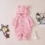 Odizli Neugeborene Baby Mädchen Jungen Kleidung Langarm Gestrickt Kapuze Strampler Body Overall Jacke Frühchenkleidung Erstausstattung Babysachen Set Herbst Winter Babykleidung Rosa 18-24 Months