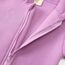 Alunsito Säugling Baby Mädchen Kalter Winter Warme Kleidung Lange Ärmel Reißverschluss Fleece Strampler Einfarbig Bärenohr Kapuzenpulli Overall Bodysuit 90 Lila 1-2 Jahre