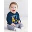 MoonWorks® Baby Langarm-Shirt erster | zweiter Geburtstag Bär Bagger Bauarbeiter Baggerfahrer Geburtstagsshirt Bio-Baumwolle Junge 1 Jahr Navy 68/74 (4-9 Monate)
