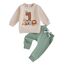 Geagodelia Baby Jungen 1. Geburtstag Kleidung Babykleidung Outfit Set Langarmshirt Sweatshirt + Hose Neugeborene Weiche Babyset 1 Jahr Zweiteiler (Beige, 6-12 Monate)