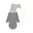 Petit Bateau Unisex BabyGestreifter Body mit langen Ärmeln (3er Pack) , Variante 1, 6 Monate