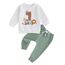 Geagodelia Baby Jungen 1. Geburtstag Kleidung Babykleidung Outfit Set Langarmshirt Sweatshirt + Hose Neugeborene Weiche Babyset 1 Jahr Zweiteiler (Weiß, 12-18 Monate)
