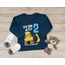 MoonWorks® Baby Langarm-Shirt erster | zweiter Geburtstag Bär Bagger Bauarbeiter Baggerfahrer Geburtstagsshirt Bio-Baumwolle Junge 2 Jahre Navy 80/86 (10-15 Monate)
