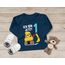 MoonWorks® Baby Langarm-Shirt erster | zweiter Geburtstag Bär Bagger Bauarbeiter Baggerfahrer Geburtstagsshirt Bio-Baumwolle Junge 1 Jahr Navy 92/98 (16-24-Monate)