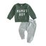 Geagodelia Baby Jungen Kleidung Outfit Babykleidung Set Langarmshirt Sweatshirt + Hose Neugeborene Weiche Babyset Mama's Boy Zweiteiler (C - Grün & Grau, 18-24 Monate)