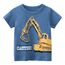 Unisex Baby T-Shirt Baumwolle Süß Karikatur Tier Muster Tops für 1-7 Jahre Alt (2-3 Jahre, H Blauer Bagger)