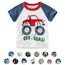 Unisex Baby T-Shirt Baumwolle Süß Karikatur Tier Muster Tops für 1-7 Jahre Alt (4-5 Jahre, D-Blau)