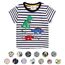 Unisex Baby T-Shirt Baumwolle Süß Karikatur Tier Muster Tops für 1-7 Jahre Alt (2-3 Jahre, F Schwarz Streifen)