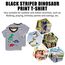 Unisex Baby T-Shirt Baumwolle Süß Karikatur Tier Muster Tops für 1-7 Jahre Alt (4-5 Jahre, F Schwarz Streifen)