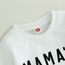 Geagodelia Baby Jungen Kleidung Outfit Babykleidung Set Langarmshirt Sweatshirt + Hose Neugeborene Weiche Babyset Mama's Boy Zweiteiler (C - Weiß & Schwarz, 18-24 Monate)