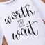 Geagodelia 3tlg Babykleidung Set Baby Jungen Langarm Body + Hose + Mütze Kleinkinder Neugeborene Weiche Warme Baumwolle Babyset Bekleidung (12-18 Monate, Worth The Wait (Weiß + Grau))