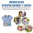 Unisex Baby T-Shirt Baumwolle Süß Karikatur Tier Muster Tops für 1-7 Jahre Alt (6-7 Jahre, H Tierische Streifen)