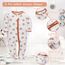 Neugeborenes Baby Jungen Mädchen Strampler mit Fuß Baby Schlafanzug Einteilige Lange Ärmel Overall Säuglings Frühling Herbst Body, 3er-Pack (Orange, 6-9M)