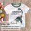 Unisex Baby T-Shirt Baumwolle Süß Karikatur Tier Muster Tops für 1-7 Jahre Alt (5-6 Jahre, E Dinosaurier Weiß)