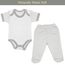 Blue Eyes Neugeborenen Baby Geschenk Set 100% natürliche Baumwolle Erstausstattung Erstlingsausstattung Ausstattung Unisex Kleidung Geschenkset Babyausstattung für Babys 0-4 Monate (Grau)