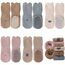 FedMois 5er Pack Baby Kleinkinder ABS rutschfeste Wintersocken dicke Thermosocken Baumwolle, Tiere, 0-1 Jahr