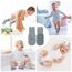 Vicloon Rutschfeste Socken für Baby, 5 Paar Baby Socken Baumwolle,Süße Katze Kleinkind Socken Baby, Kinder Anti Rutsch Socken for Babies Toddlers and Kids(0-12 Monate)
