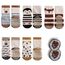 FedMois 5er Pack Baby Kleinkinder ABS rutschfeste Wintersocken dicke Thermosocken Baumwolle, Pinguin, 3-5 Jahre