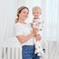 Neugeborenes Baby Jungen Mädchen Strampler mit Fuß Baby Schlafanzug Einteilige Lange Ärmel Overall Säuglings Frühling Herbst Body, 3er-Pack (Orange, 3-6M)