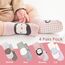 Simpeak 4 Paar Socken Baby, ABS Socken Baby Anti Rutsch, Rutschfeste Babysocken Junge Mädchen, Stoppersocken Baby, Graugrün, Hellgrau, Beige, Weiß, Rosa, 36-60 Monate