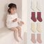 QIYIENDIAN 5 Paare Kleinkind Crew Socken weiche Baumwolle Socken elastische Baby solide Farben für Kinder Jungen Mädchen（Pink,5-8Y