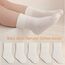 QIYIENDIAN 5 Paare Kleinkind Crew Socken weiche Baumwolle Socken elastische Baby solide Farben für Kinder Jungen Mädchen（White,5-8Y