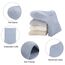 QIYIENDIAN 5 Paare Kleinkind Crew Socken weiche Baumwolle Socken elastische Baby solide Farben für Kinder Jungen Mädchen（Blue,3-5Y