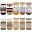 Kyopp 5 Paar Socken Baby Kleinkinder ABS rutschfeste Stoppersocken Kinder Tiermotive Sock Baumwolle Kindersocken Crew Socks