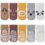 SockWaddles Stoppersocken Kinder Baby, 5 Paar ABS Atmungsaktiv Antirutschsocken Kinder, Krabbelsocken Baby Baumwolle, Jungen und Mädchen Crew Socken mit Tiere