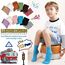 Welwoos Stoppersocken Kinder Baby Jungen Antirutschsocken Kinder Anti Rutsch Rutschfeste Lustige Geschenk Baumwolle Socken Kinder Jungen 12 Paare(Helle Farben,30-34)