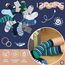 ANTSANG Stoppersocken Kinder Baby Jungen Socken Anti Rutsch / Rutschfeste Geschenk Socken Baumwolle Antirutschsocken für Kinder Jungen Kleinkind 12 Paar(Blau gestreift,24-26)